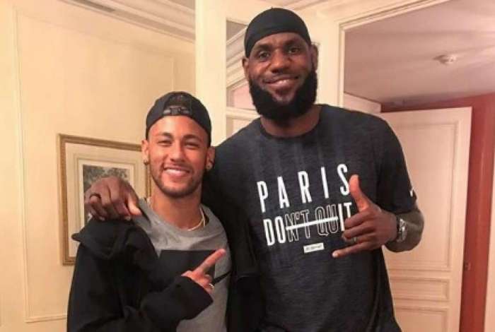 Neymar tietou LeBron James - Instagram
