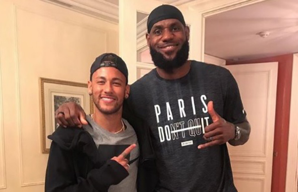Neymar tietou LeBron James - Instagram