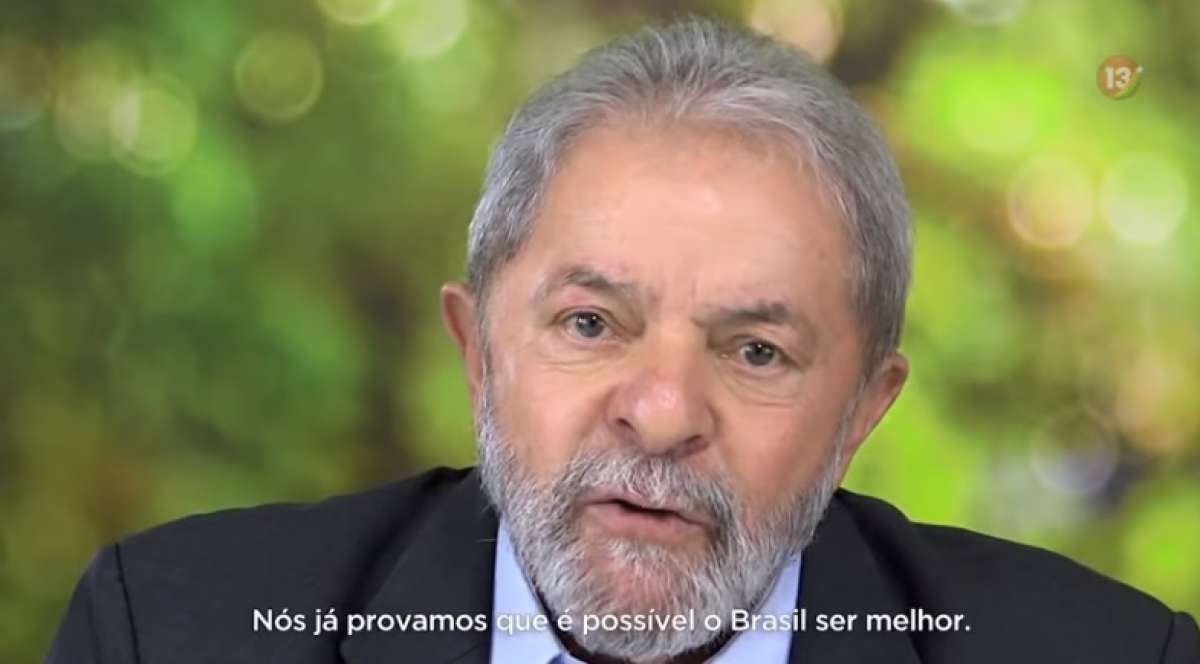 Após rejeição de candidatura, Lula e Haddad aparecem em inserções - Reprodução do Youtube