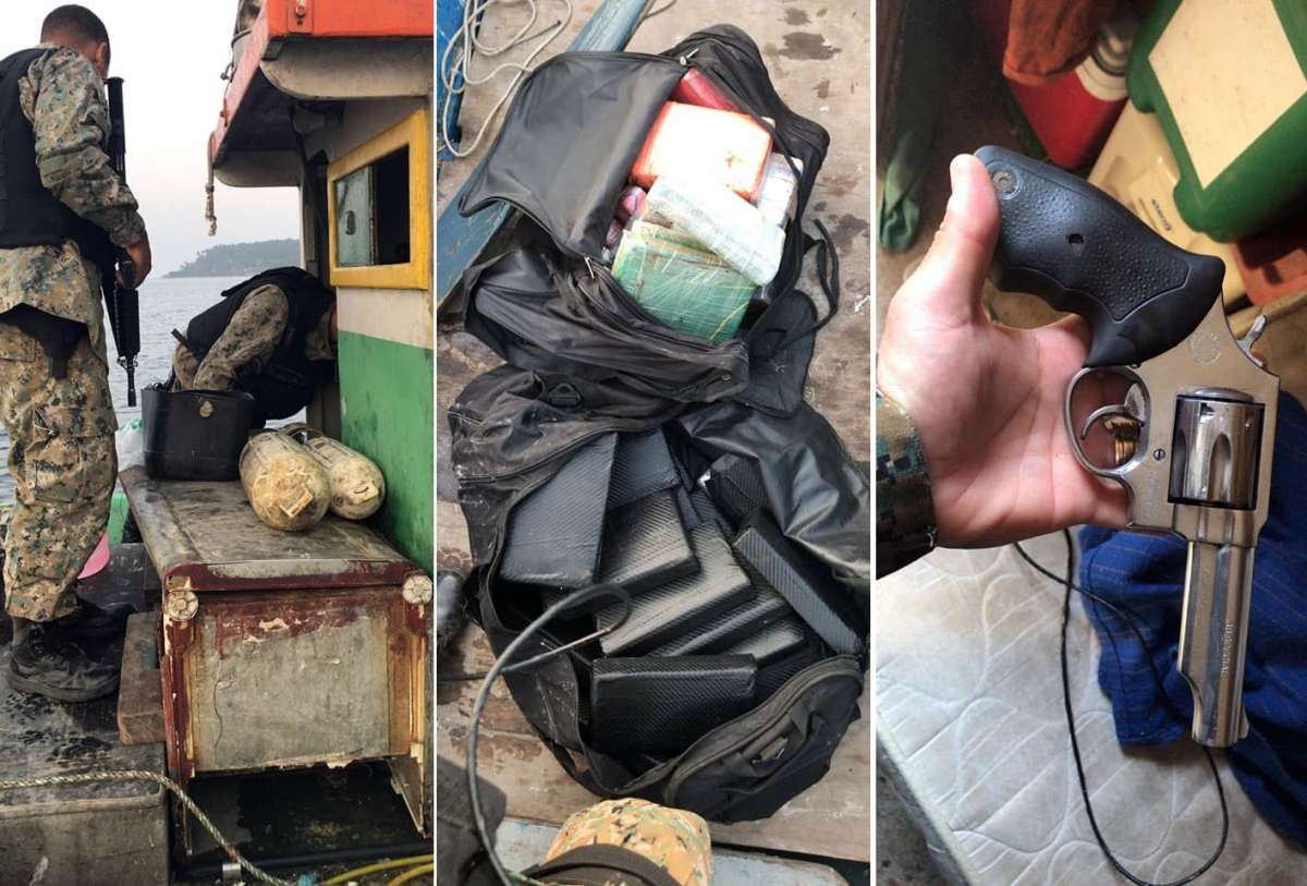 Policiais interceptaram barco pesqueiro na altura da Ilha do Governador