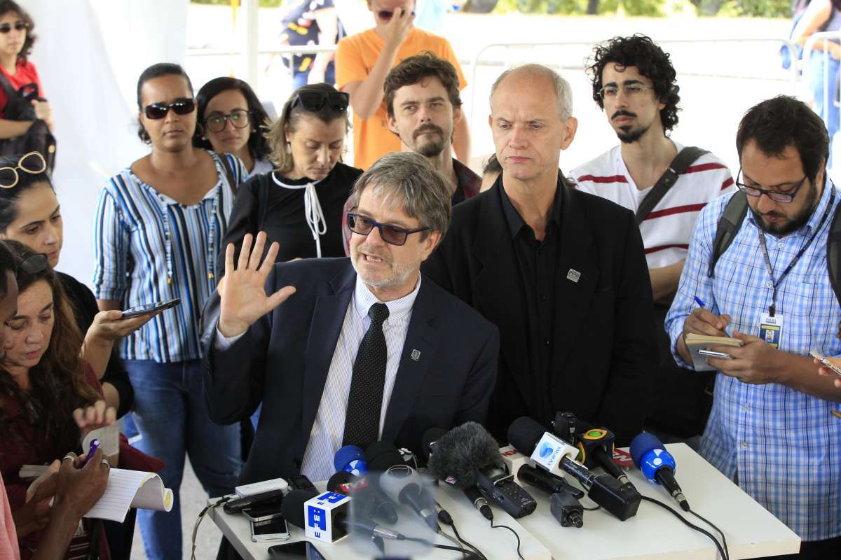 Roberto Leher, Diretor da UFRJ e Alexandre Kellneur, Diretor do museu          -  Estefan Radovicz / Ag&ecirc;ncia O Dia                                 
