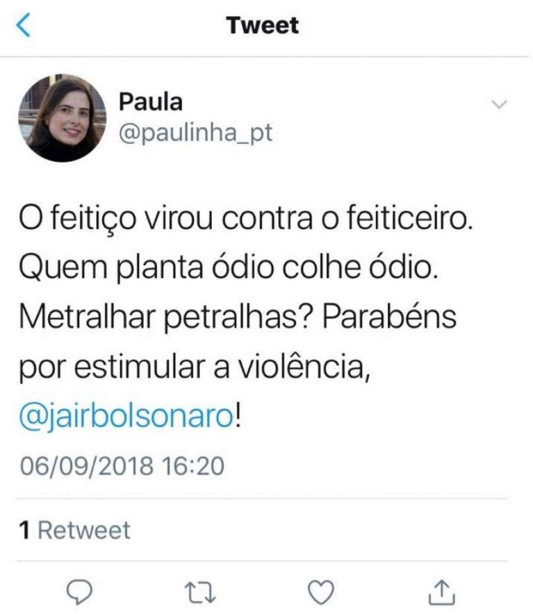 Assessora de Dilma comenta atentado a Bolsonaro