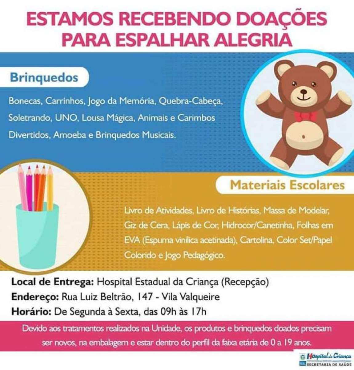 Selminha Sorriso é voluntária no Hospital Estadual da Criança