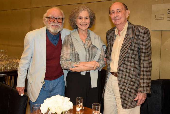 Emiliano Queiroz, 82, Irene Ravache,74, e José Santa Cruz, 89 - César Alves/tv globo