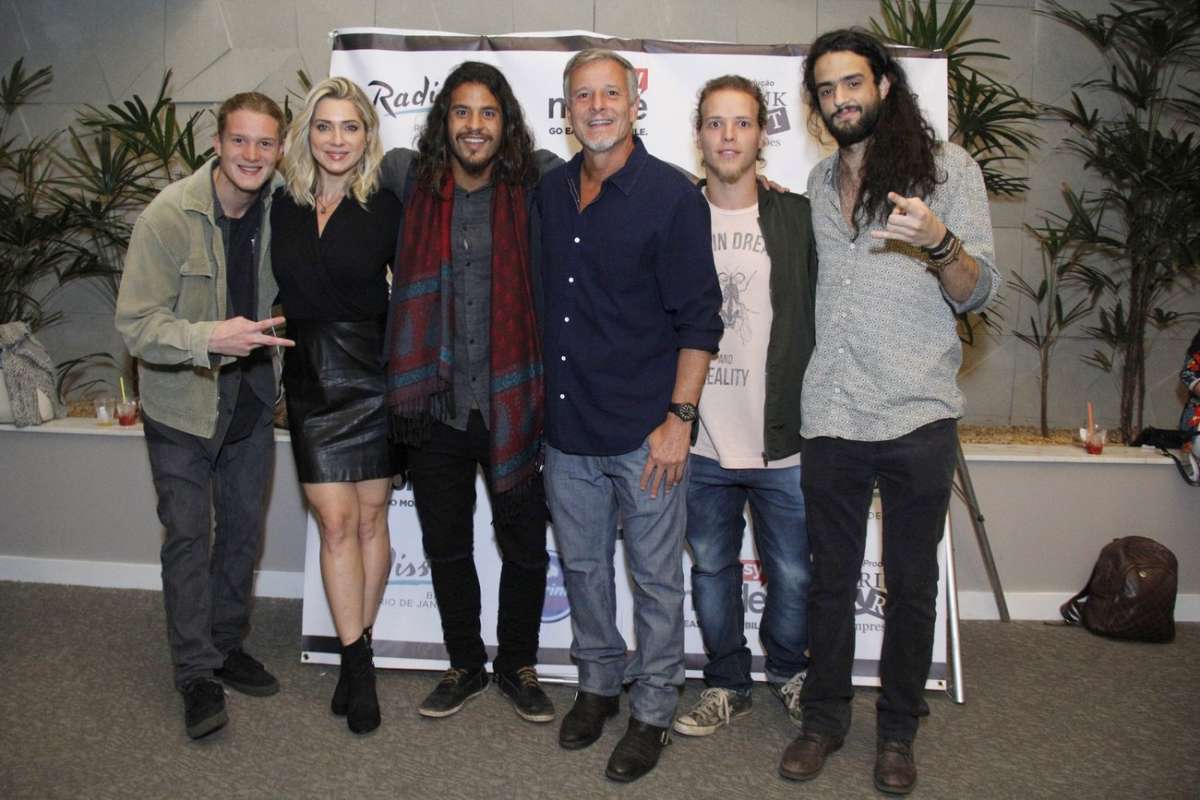 Pedro Novaes, Letícia Spiller, Marcello Novaes e Diogo Novaes