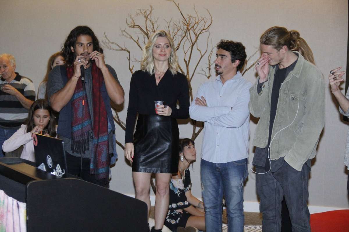 Pedro Novaes, Letícia Spiller, Marcello Novaes e Diogo Novaes