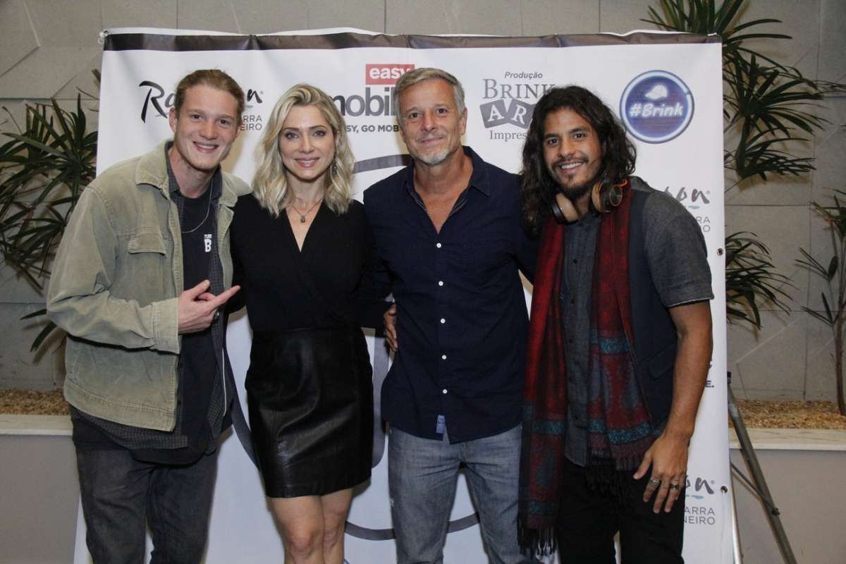 Pedro Novaes, Letícia Spiller, Marcello Novaes e Diogo Novaes