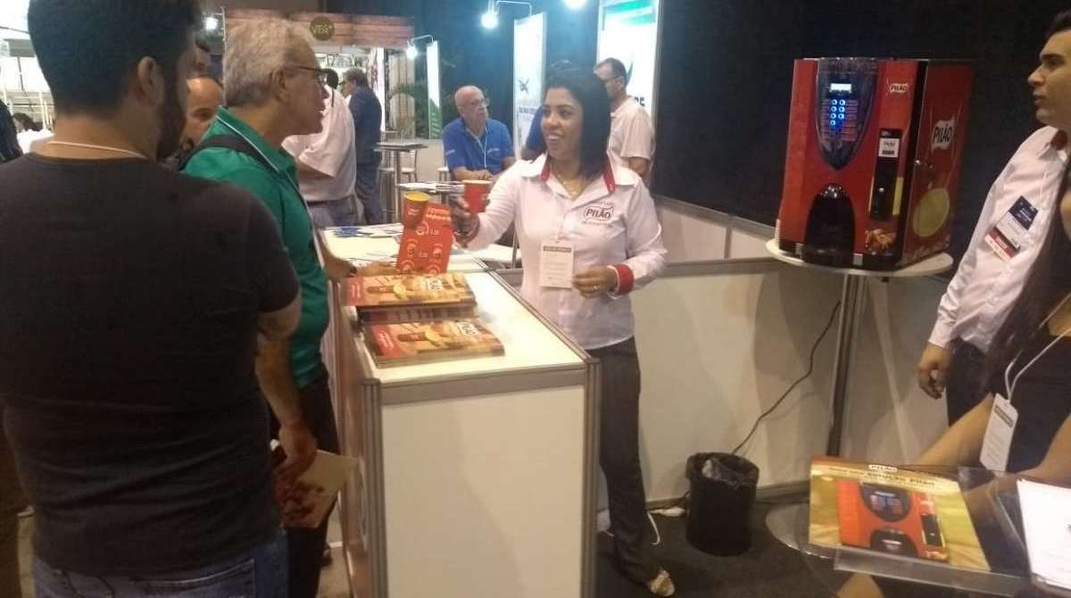 Franquia de máquinas de café expresso foi sucesso na feira