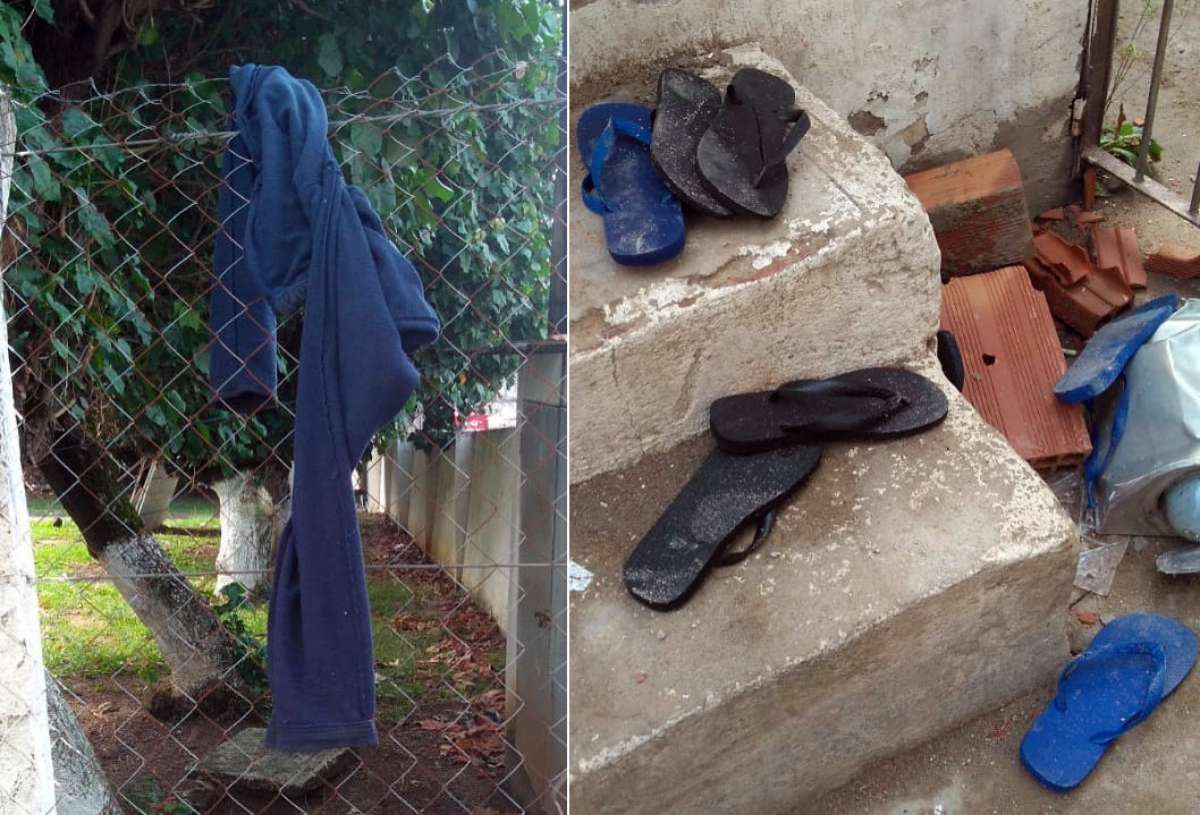 Eles deixaram pertences pessoais para trás