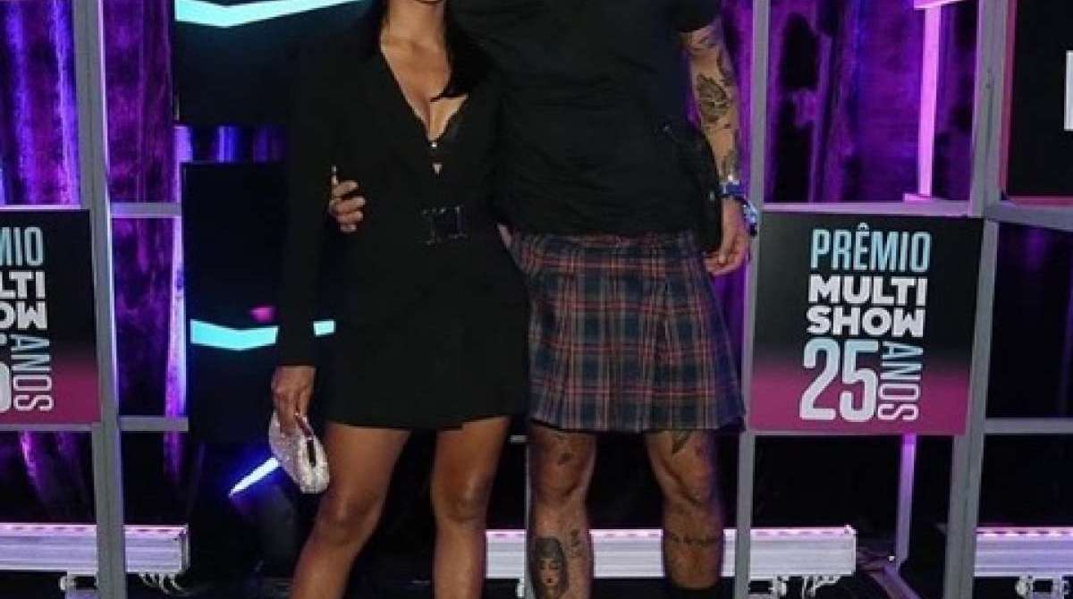 Gleice Damasceno e Wagner Santiago durante o Pr&ecirc;mio Multi Show