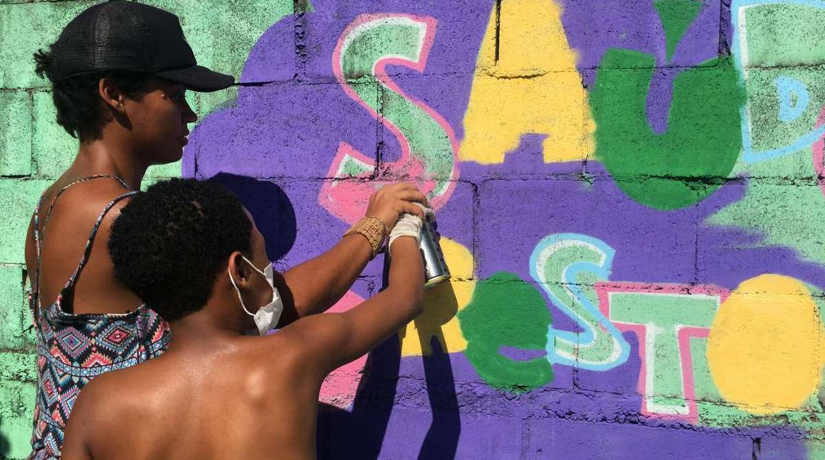 O evento conta com oficinas de graffiti para todos