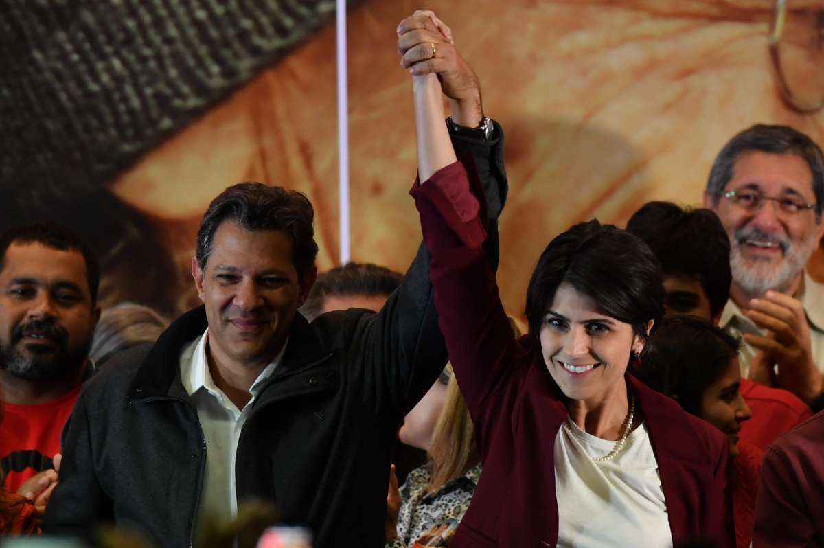 Fernando Haddad e Manuela D'Avila são os candidatos da chapa encabeçada pelo PT à Presidência da República