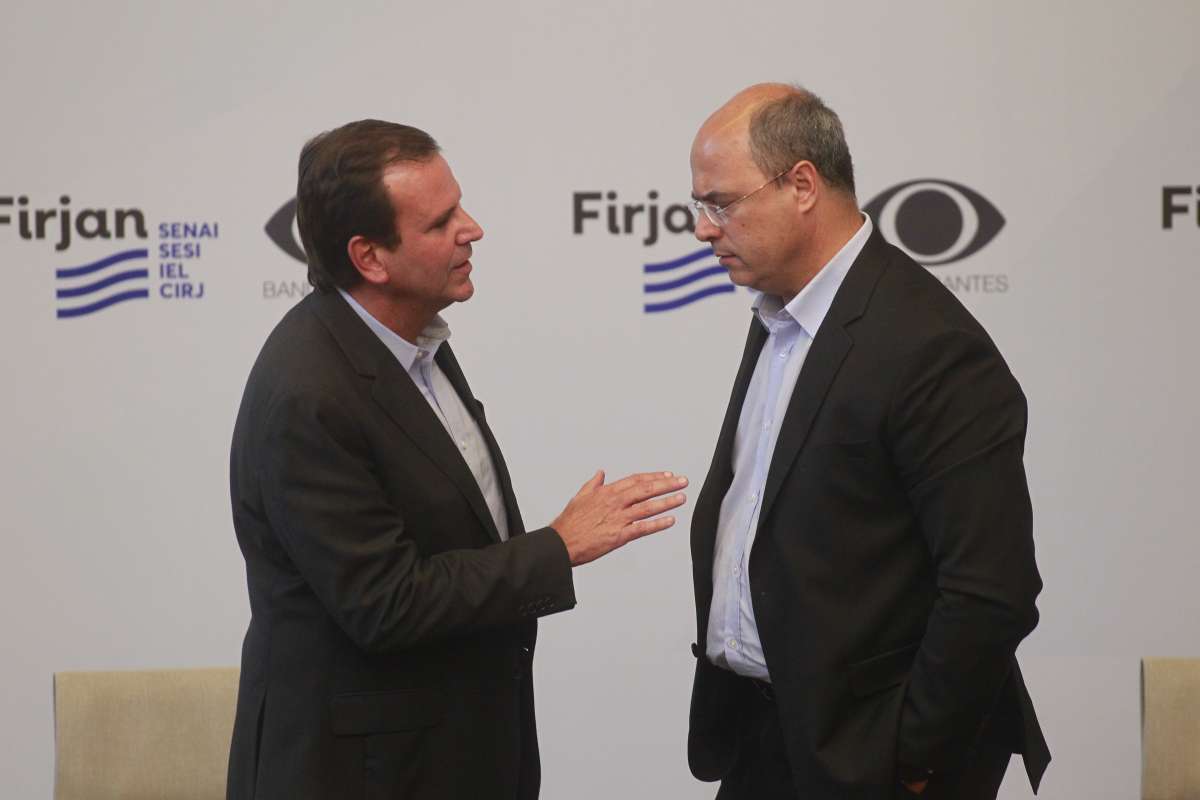 Em debate, Witzel e Paes trocaram acusa&ccedil;&otilde;es - Ma&iacute;ra Coelho