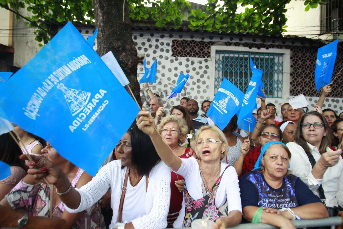 2018-10-12- MIssa em Homenagem a Nossa Senhora Aparecida, Padroeira do Brasil. Foto de Ma&iacute;ra Coelho / Ag&ecirc;ncia O Dia.  Cidade, Missa, F&eacute;, Padroeira, Festa
