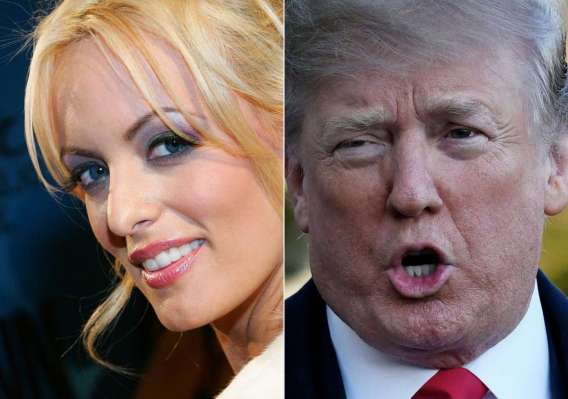A atriz pornô Stormy Daniels processa o presidente Donald Trump