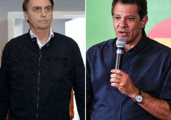 Bolsonaro (E) e Haddad intensificam campanha na reta final 