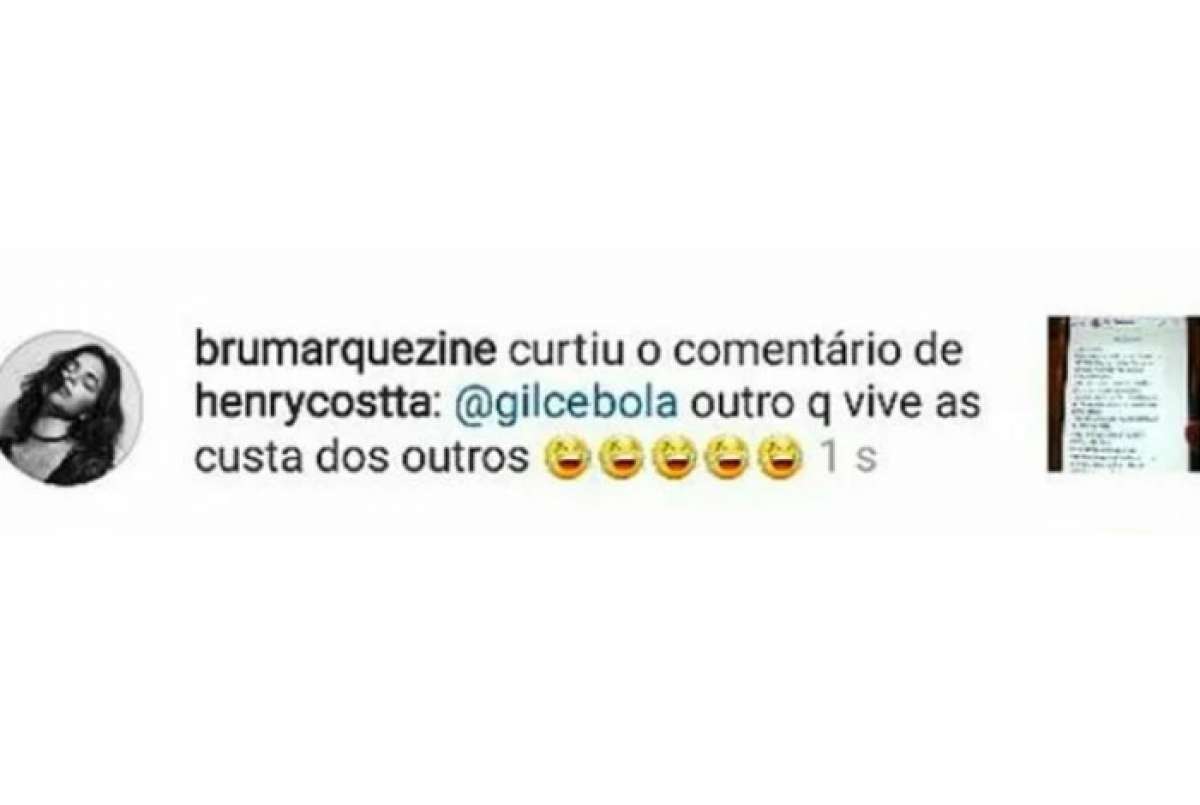 Bruna Marquezine curte comentário de internauta que fala mal de Gil Cebola, amigo de Neymar 