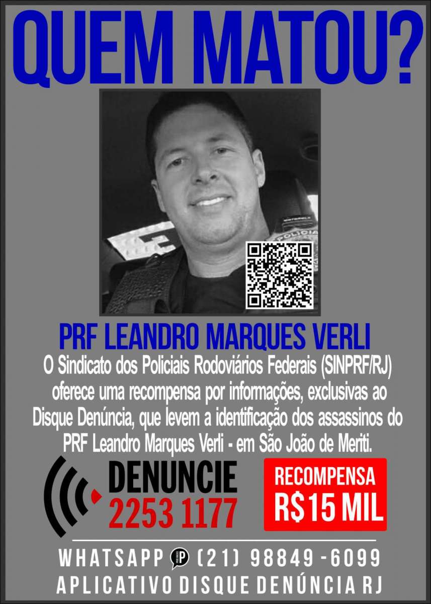 Cartaz divulgado pelo Disque Denúncia 