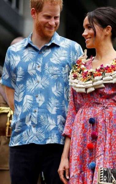 Meghan e Harry em evento nas Ilhas Fiji