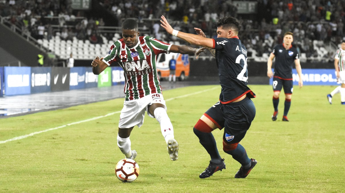 Rio, 24/10/2018 - O jogador Matheus Alessandro durante a partida entre Fluminense x Nacional-URU no Estádio Nilton Santos (Engenhão), válida pelas Quartas de Final da Copa Sul-Americana. Foto - Mailson Santana / Fluminense F.C. - Mailson Santana / Fluminense F.C.