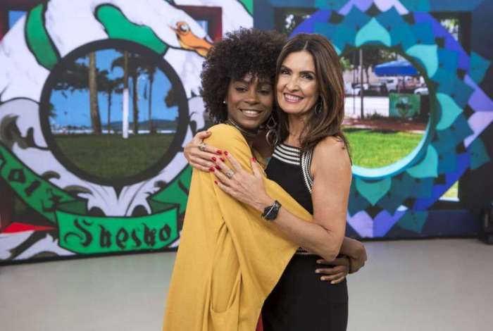 Jennifer Dias e Fátima Bernardes nos bastidores do 'Encontro' - Divulgação