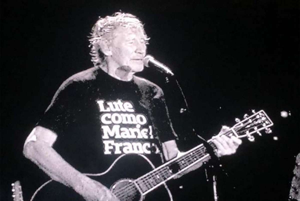 Roger Waters vestiu camisa 'Lute como Marielle Franco' durante show no Maracanã