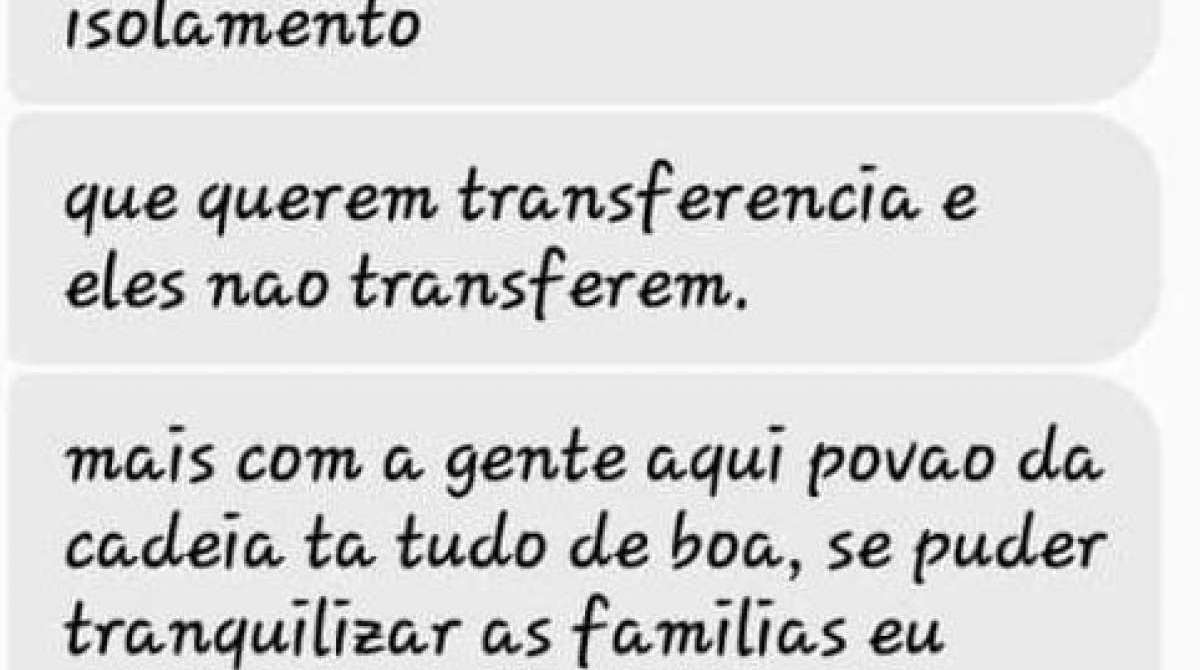 Conversa da esposa com preso