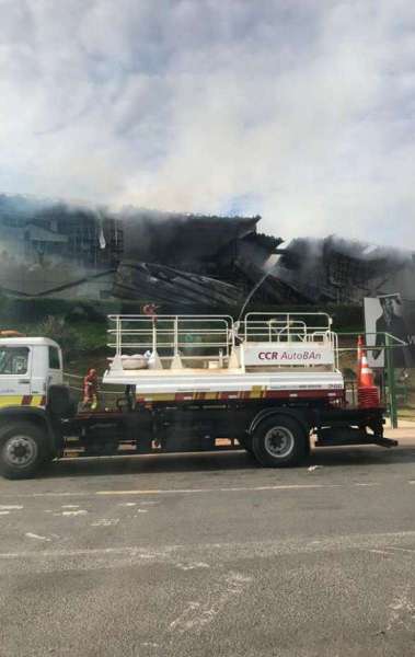 Incêndio atingiu o Outlet Premium em São Paulo - Reprodução / Radar Itupeva