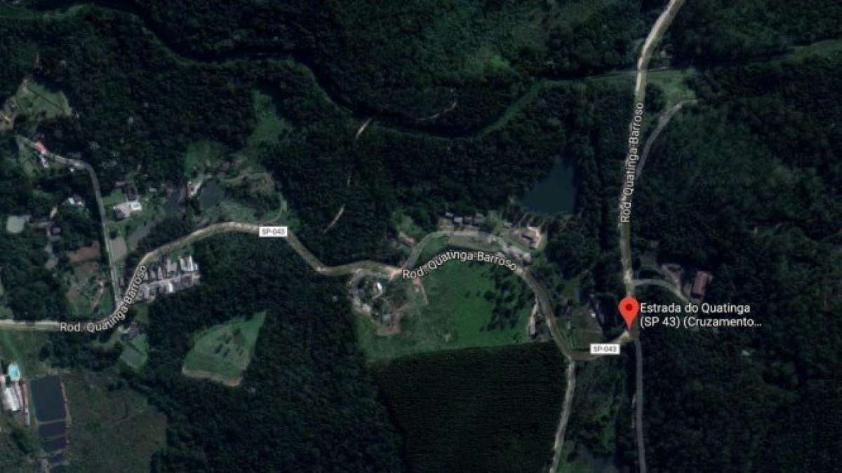 Região onde helicóptero caiu  - Reprodução Google Maps