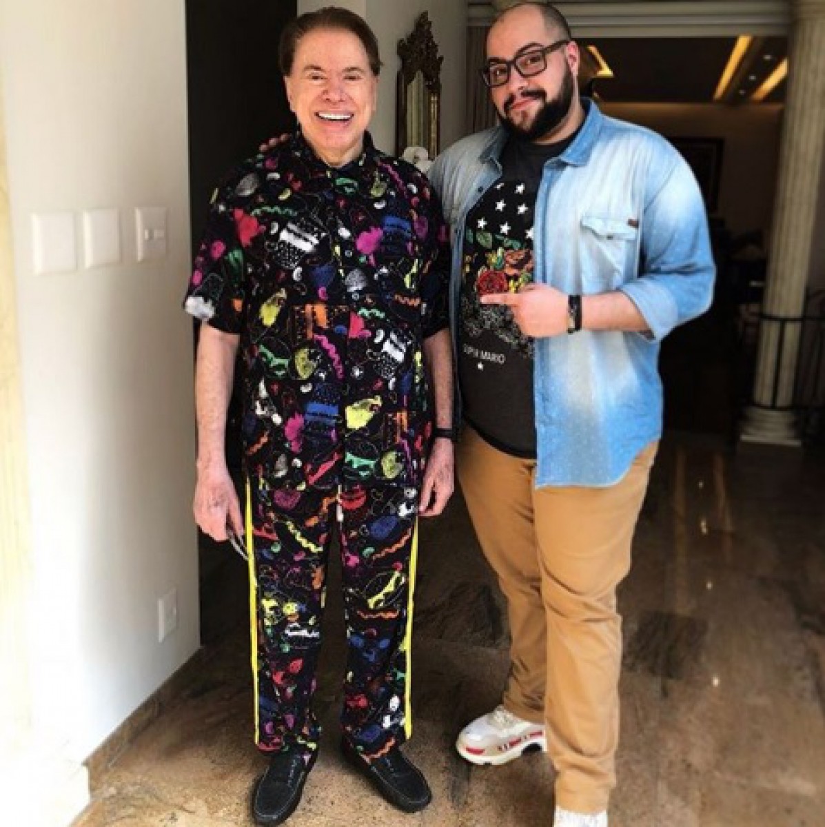 Silvio santo topou ser modelo da marca de pijamas de Tiago Abravanel - Reprodução da internet