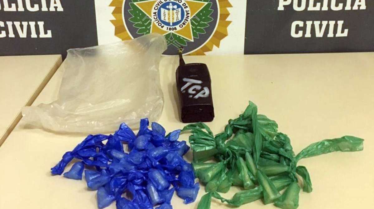 Material encontrado com os traficantes