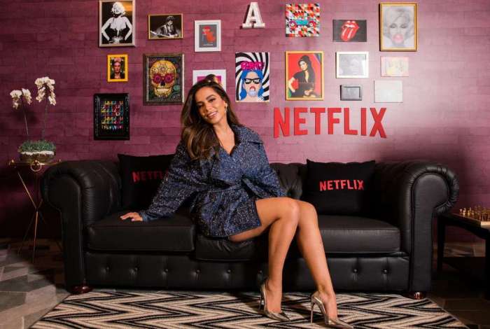 Anitta na coletiva de imprensa do 'Vai Anitta!', da Netflix
