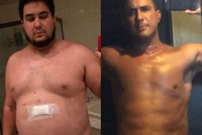 André Marques mostra antes e depois de perder 70 quilos