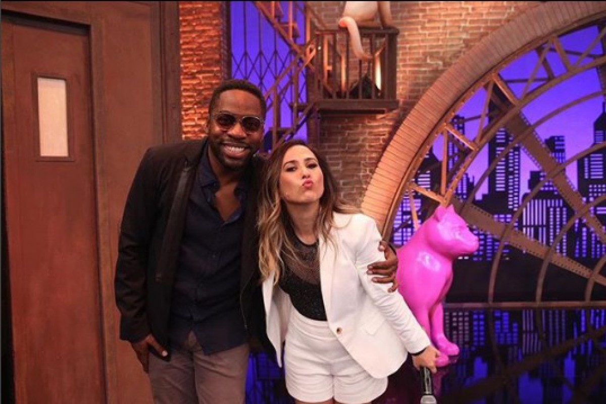 Lázaro Ramos e Tatá Werneck no programa 'Lady Night' - Reprodução da internet