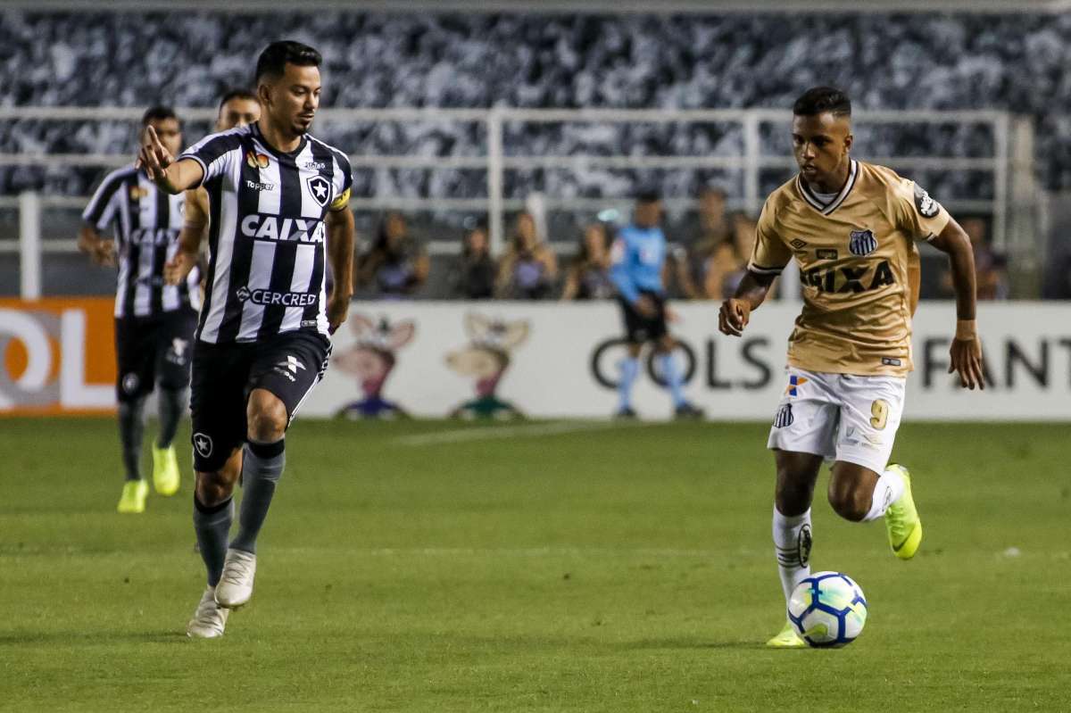 Botafogo busca o empate com o Santos na Vila Belmiro e fica 11