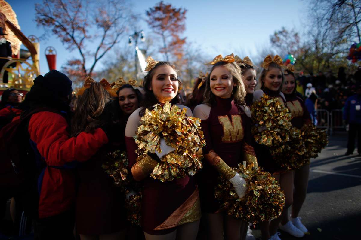 NEW YORK, NY - NOVEMBER 22: A reveller gets ready before the 92nd annual Macys Thanksgiving Day Parade Parade on November 22, 2018 in New York City.   Kena Betancur/Getty Images/AFP