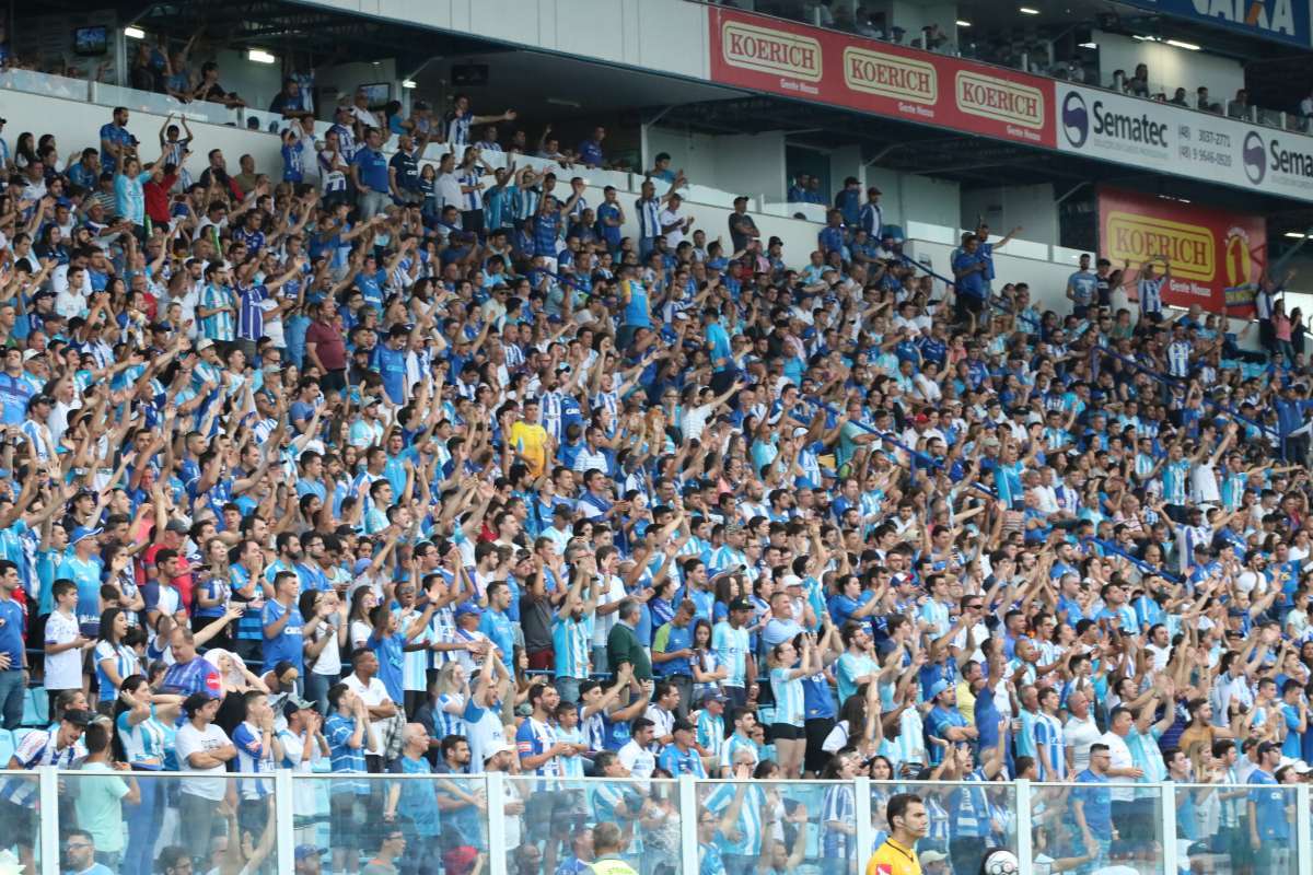 Torcida do Avaí festeja o título