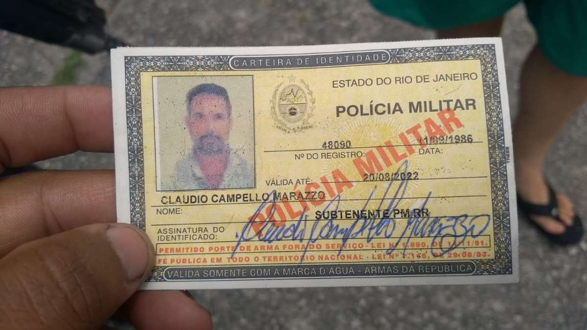Subtenente da reserva Cláudio Campello Marazzo reagiu a assalto - foto enviada para o zap zap, o whatsapp do meia hora