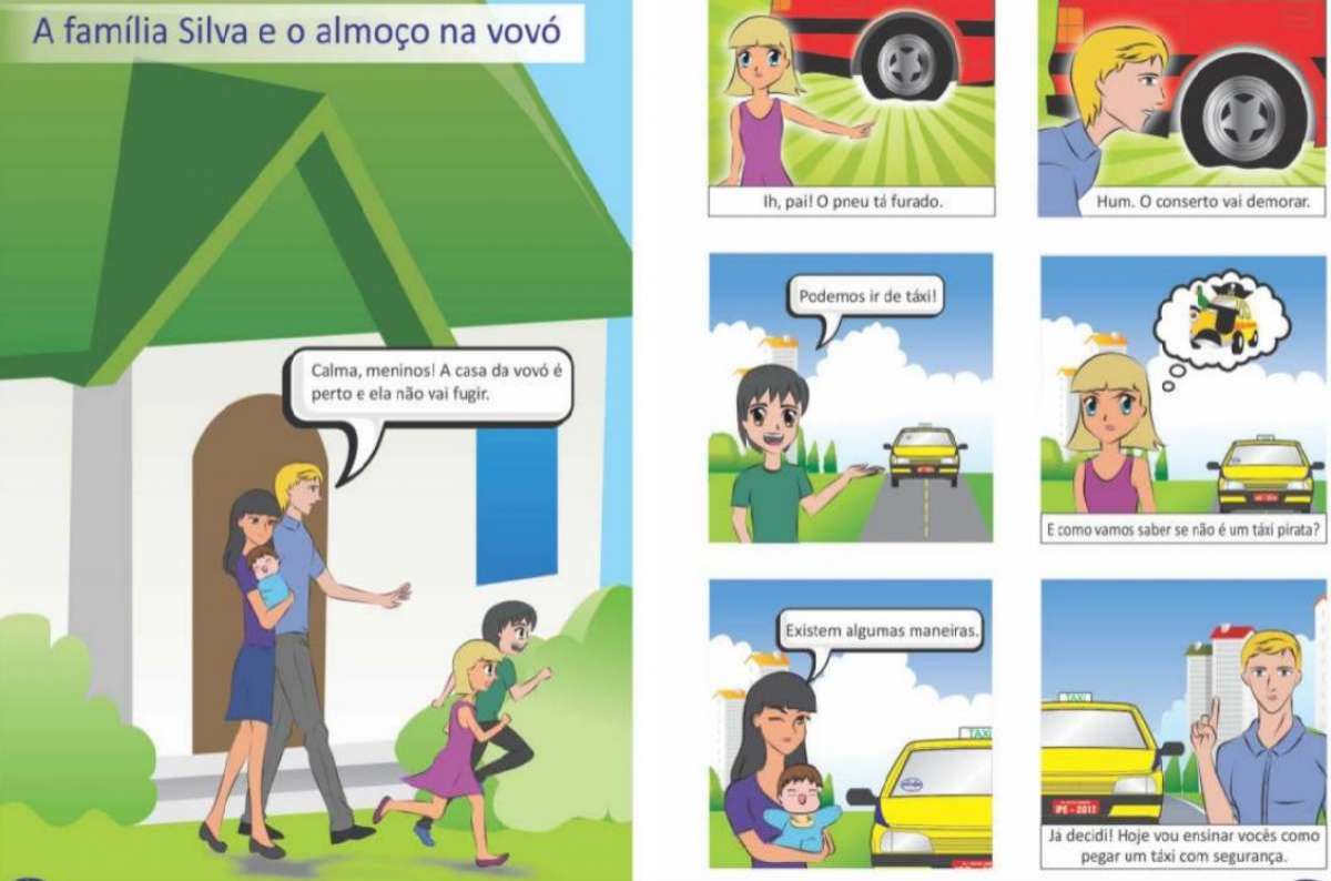 Com histórias em quadrinhos e tiras, orientações aparecem por tema
