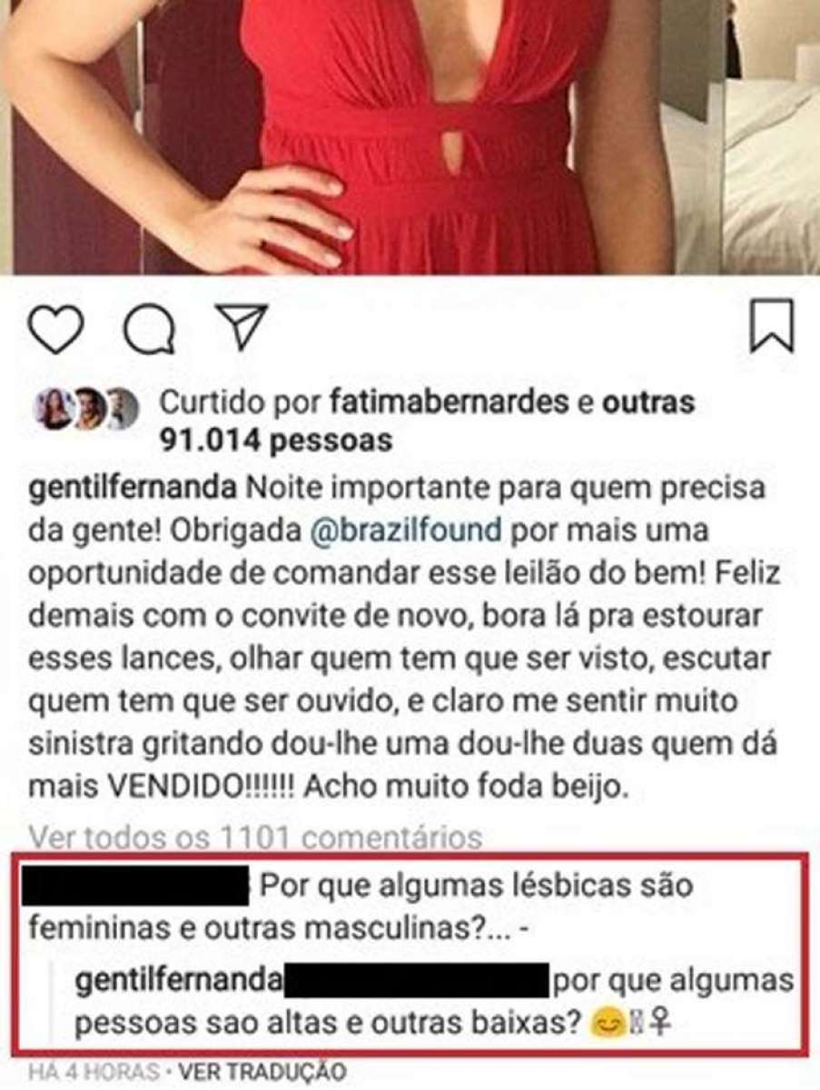 Seguidor faz pergunta controversa para Fernanda Gentil
