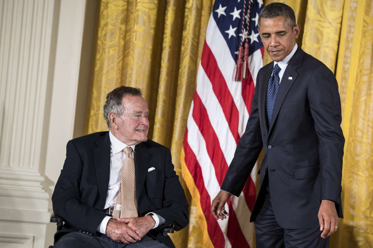 Bush em cerimônia da embaixada norte-americana em Pequim, em agosto de 2008
Mandel Ngan / AFP