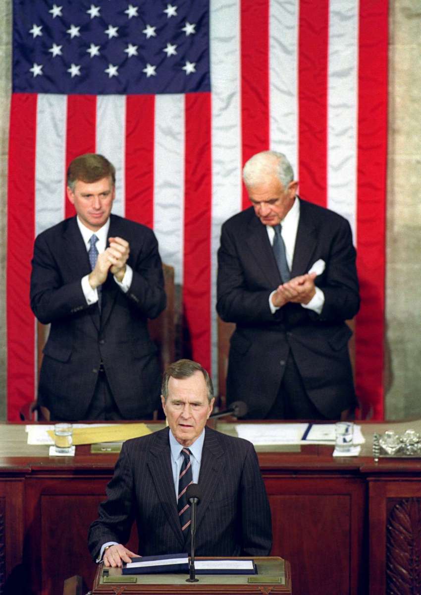 Bush em cerimônia da embaixada norte-americana em Pequim, em agosto de 2008
Mandel Ngan / AFP