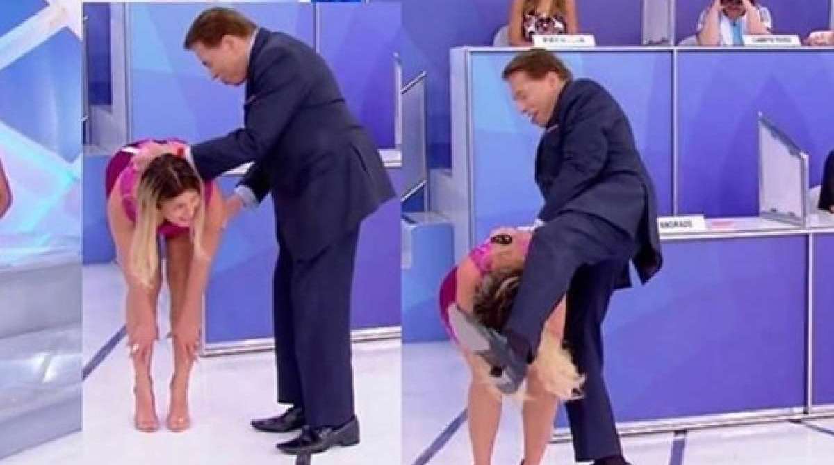 Silvio Santos brinca de 'pula sela' durante 'Jogo dos Pontinhos