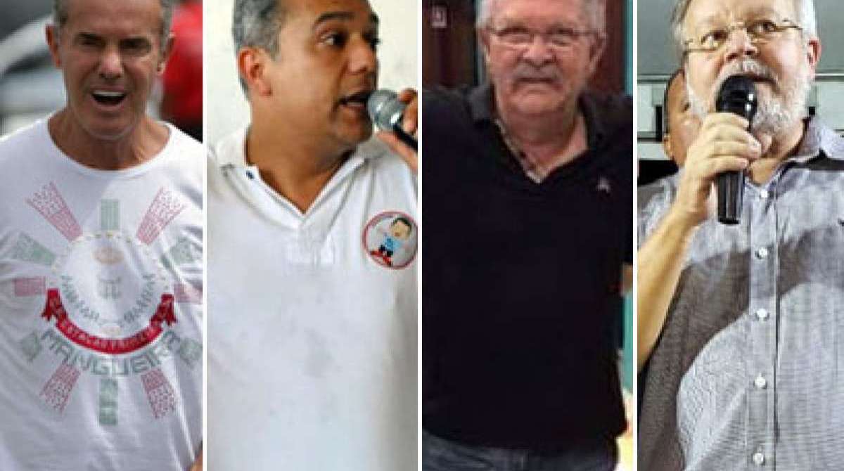 Deputados Chiquinho da Mangueira (PSC), Marcus Vinicius Neskau (PTB), Coronel Jairo (MDB) e Luiz Martins (PDT) - Daniel Castelo Branco / Ag&ecirc;ncia O Dia e Reprodu&ccedil;&atilde;o / Facebook