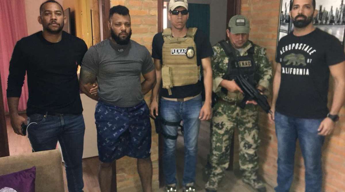 Carlos Eduardo Sales Cardoso, o Capilé, foi capturado em Assunção. Agentes apreenderam 118 mil dólares - Divulgação
