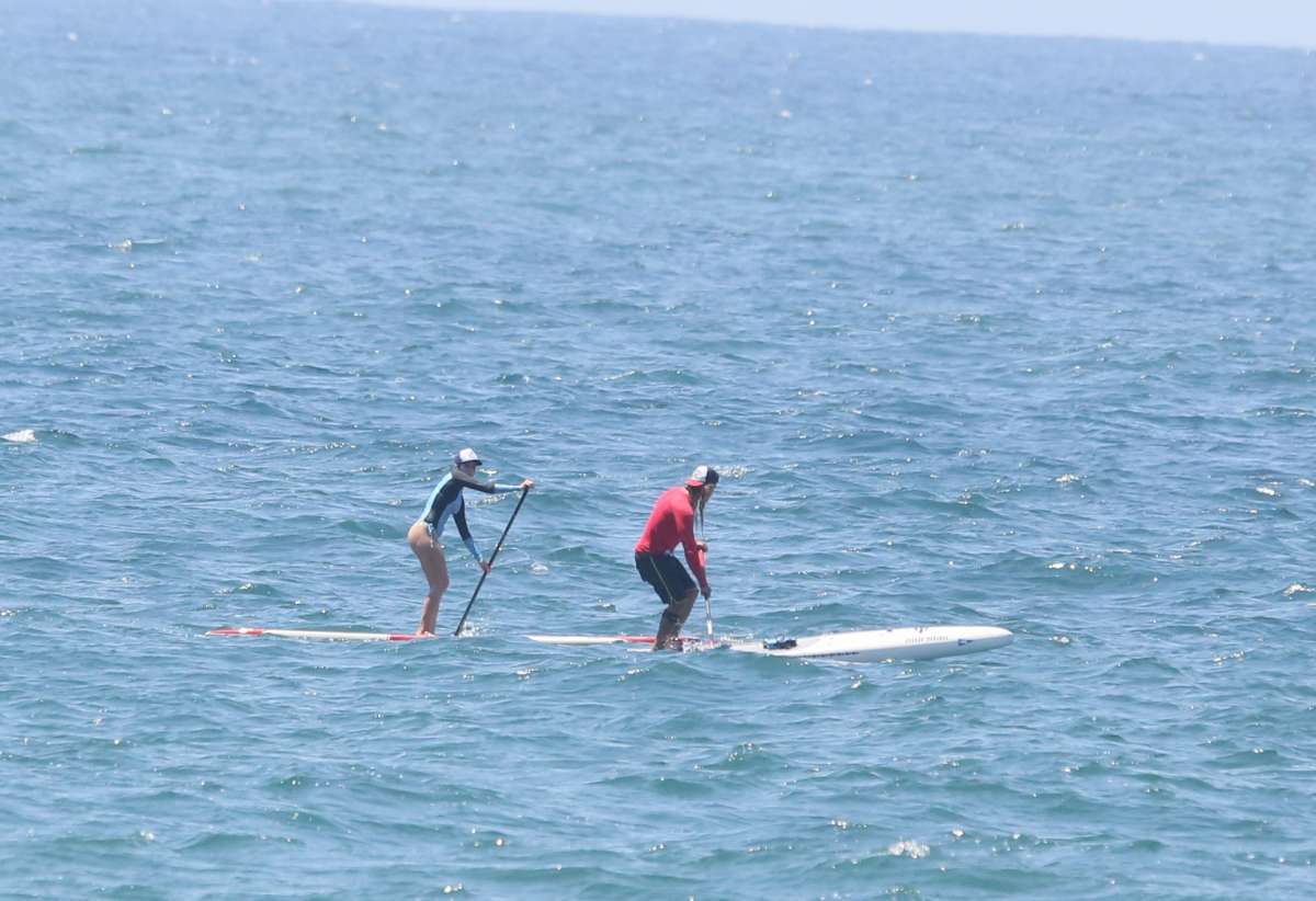 Isabella Santoni e Caio Vaz fazem stundp-Pudle de São Conrado, Barra da Tijuca