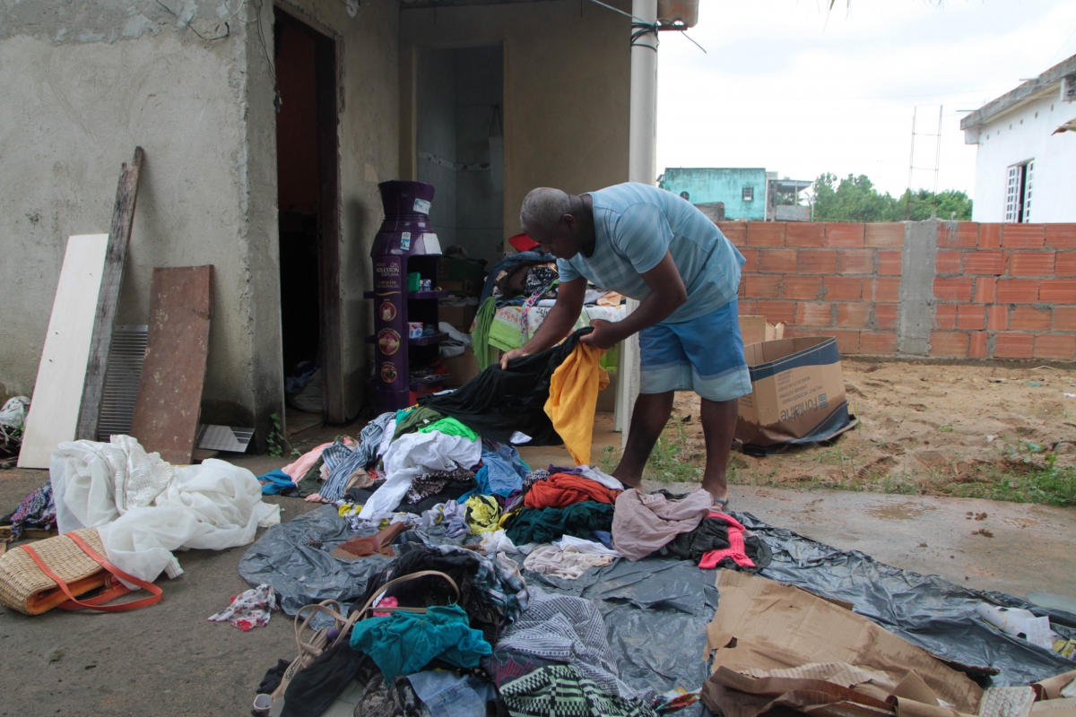 Rio de Janeiro 26/12/2018 - Rompimento de tubulacao da CEDAE no bairro Jardim Laranjeiras em Nova Iguacu.Na foto:Jorge Bruno Alves Silva,37 anos.Foto: Fernanda Dias / Agencia O Dia.