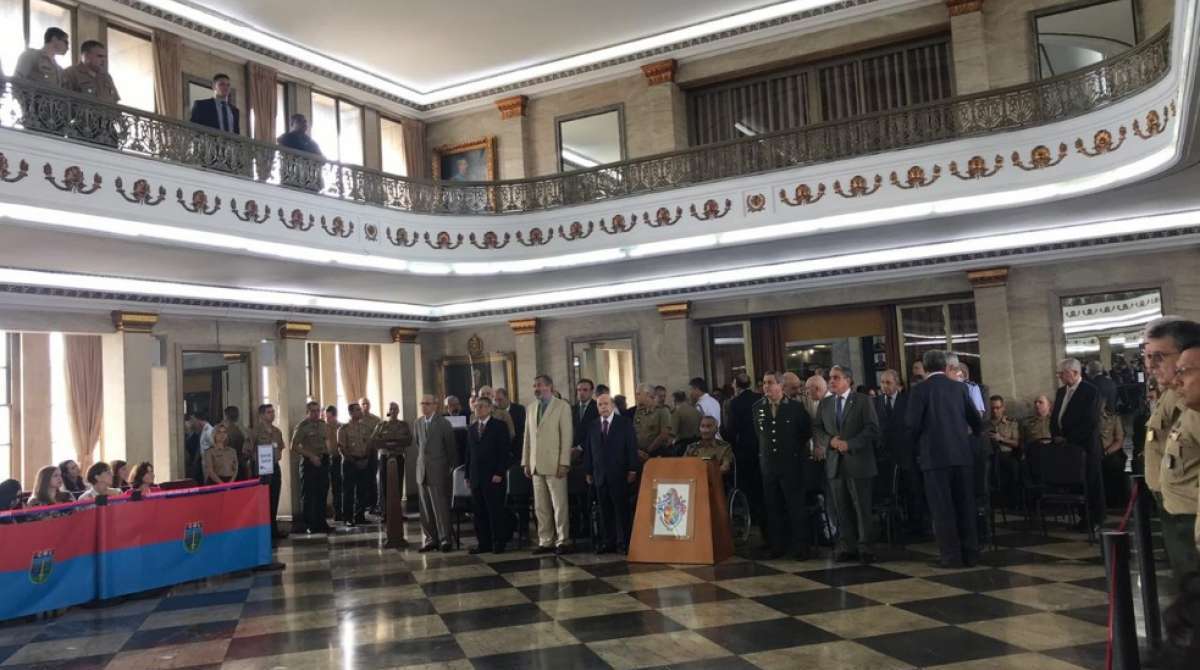 Cerimônia de encerramento da Intervenção Federal na Segurança do Rio tem presença de governador em exercício, Francisco Dornelles, do interventor, general Braga Netto, e do ministro da Justiça, Torquato Jardim