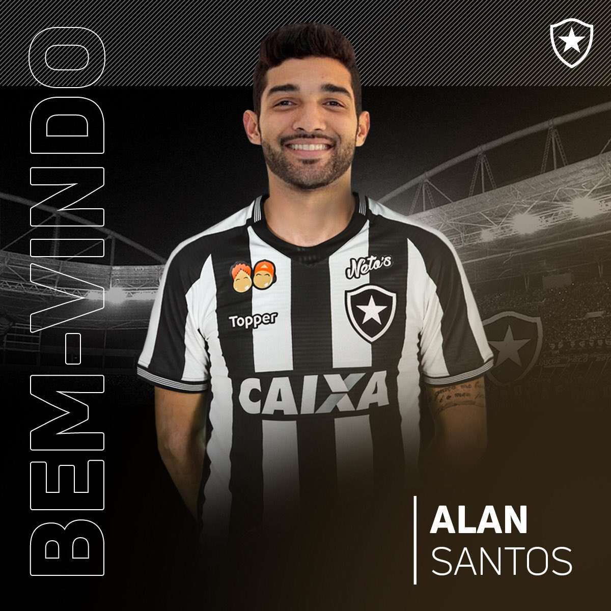 Alan Santos foi anunciado pelo Botafogo nesta quarta-feira - Reprodução Twitter