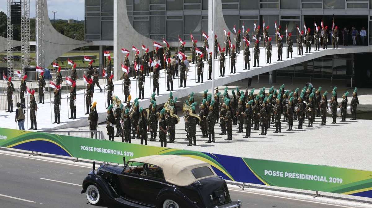 Último ensaio para a posse do presidente eleito, Jair Bolsonaro